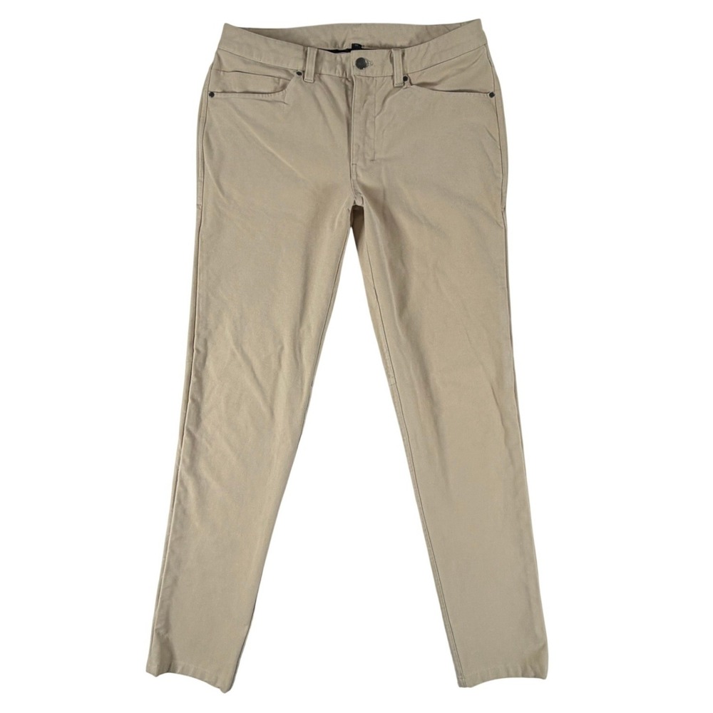 Lululemon Commission Pant Slim 31x30 Tan Khaki Technical Canvas Chino Trouser